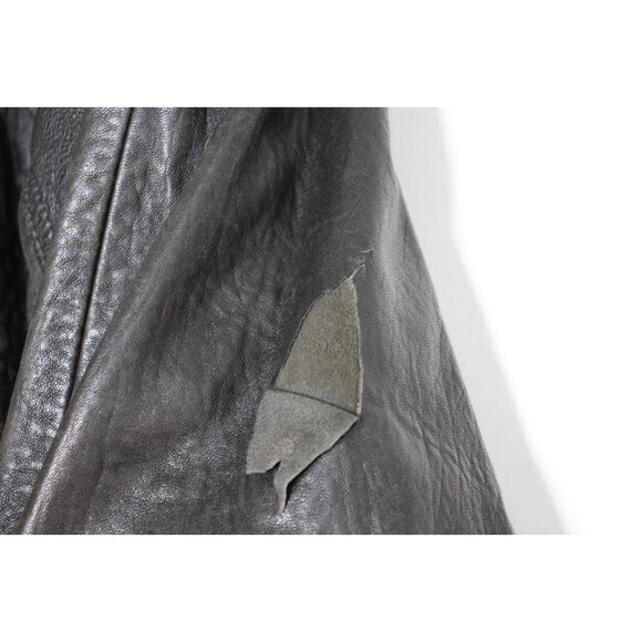 Vintage All Star Miami Cafe Mens Medium Leather Jacket C1146 - Picture 6 of 7